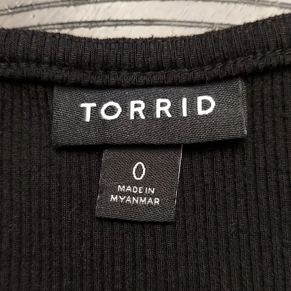 TORRID Mini Rib Knit Twister Front Skater Pullover Dress L - Picture 11 of 13